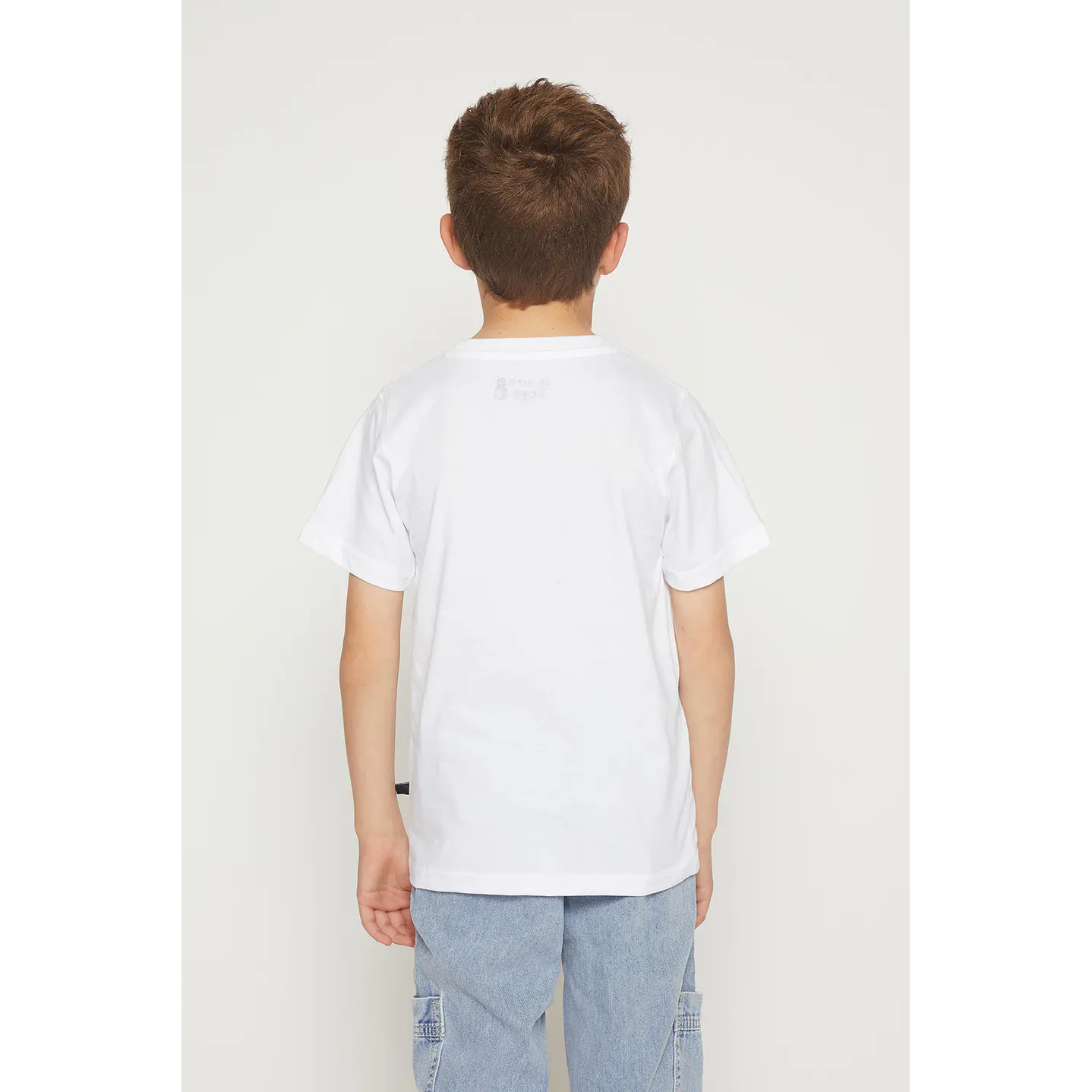 Polera Niño Dino Basic Blanco Familyshop 2