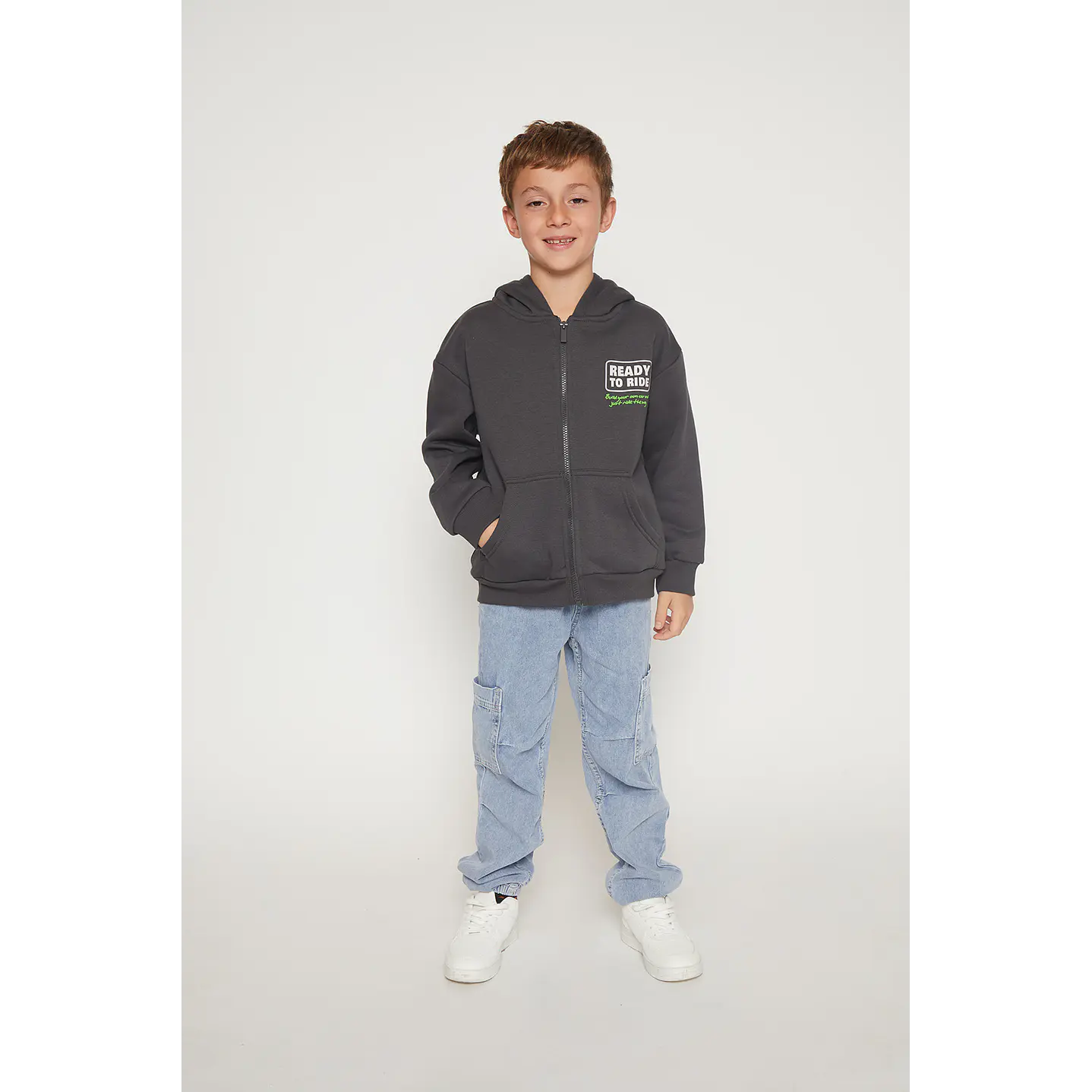 Polerón Niño Con Cierre Acero Familyshop 3