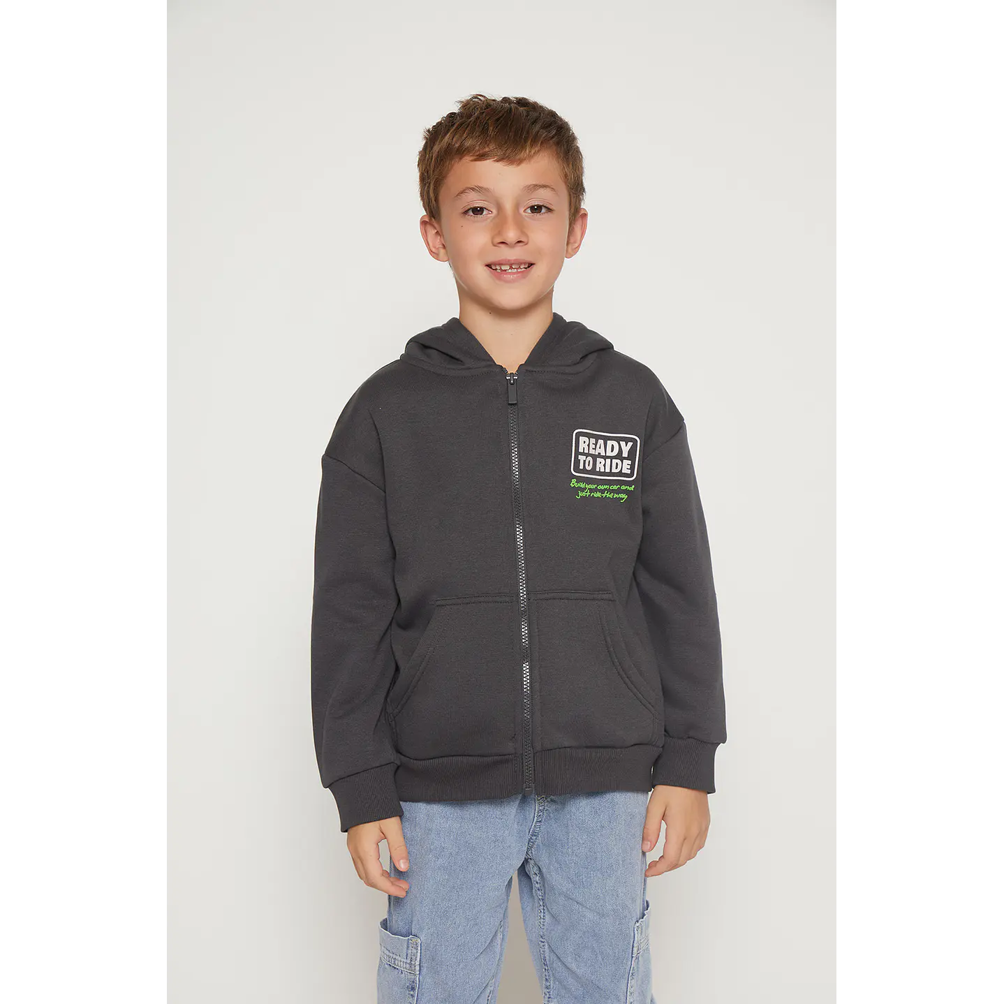 Polerón Niño Con Cierre Acero Familyshop 1