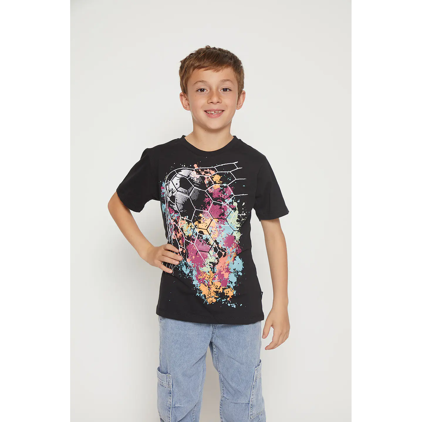 Polera Soccer Neon Negro Familyshop 1