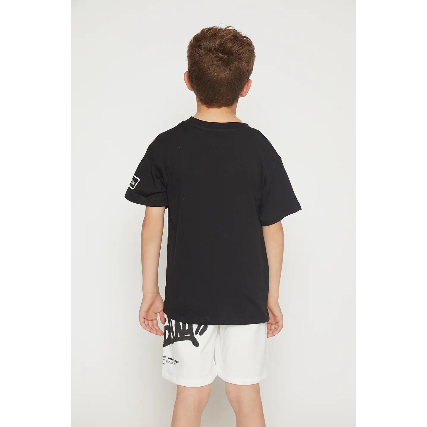 Polera Niño College Manga Corta Negro Familyshop 3
