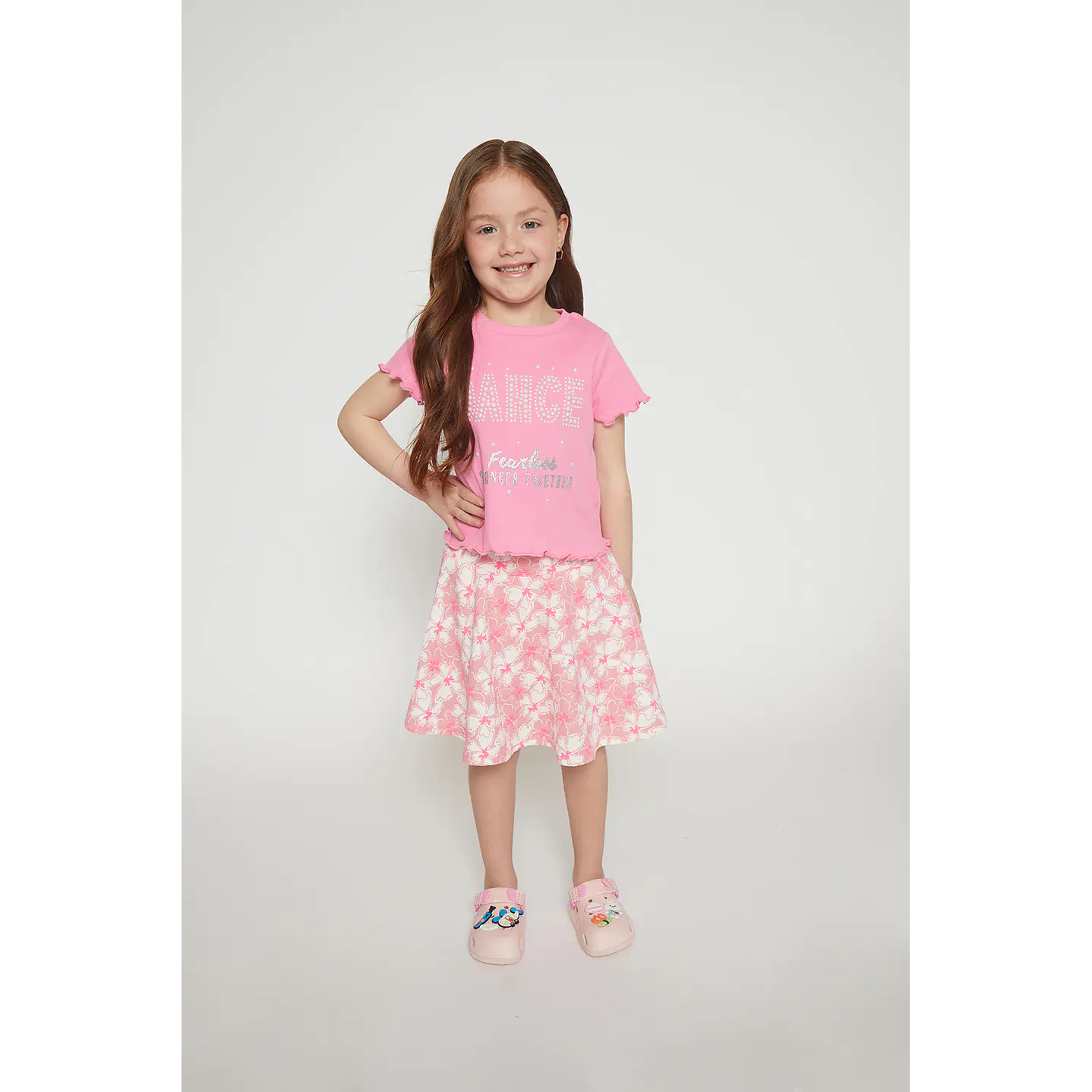 Faldas Niña Textura Rosado Familyshop 3