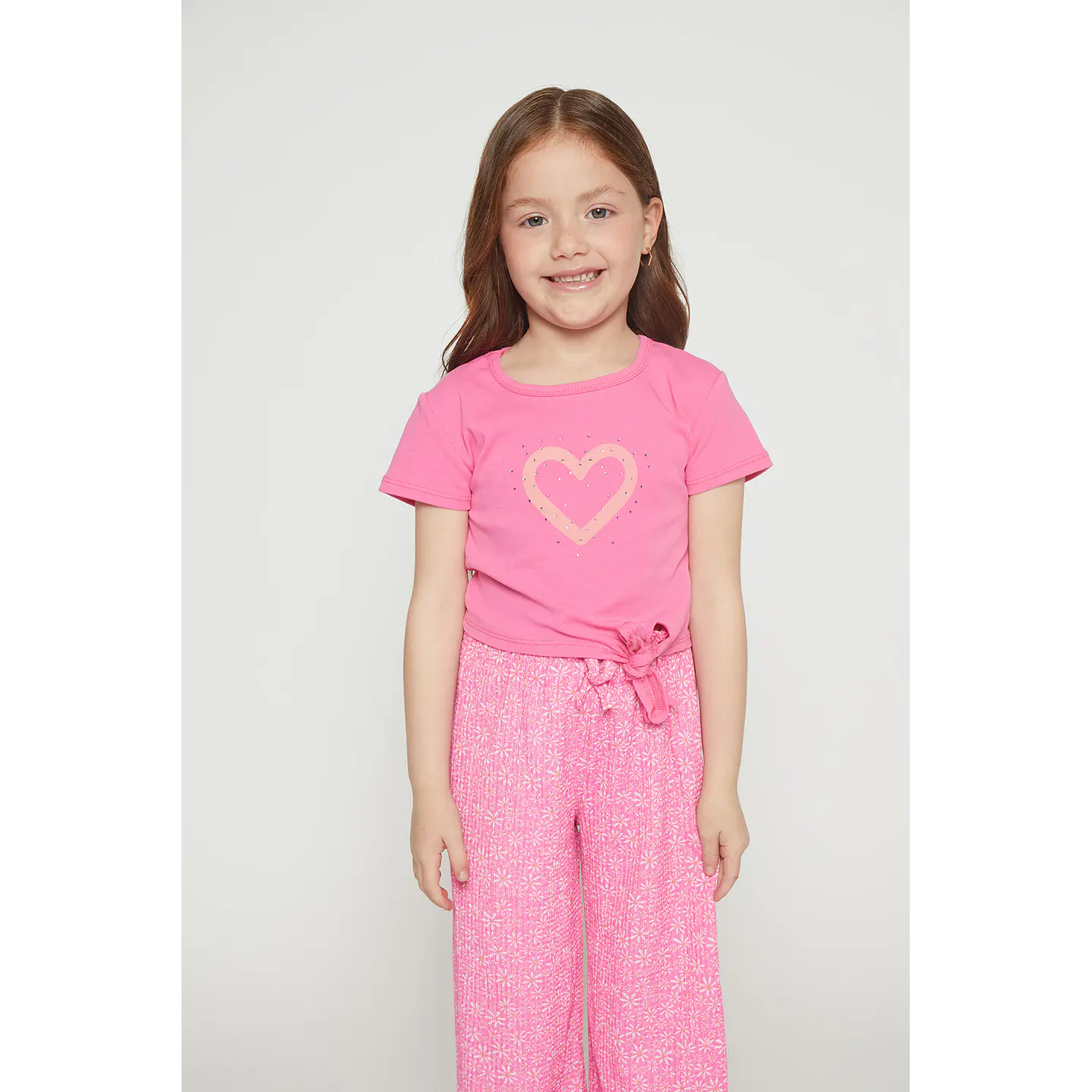 Polera Niña Brillos Fucsia Familyshop 1