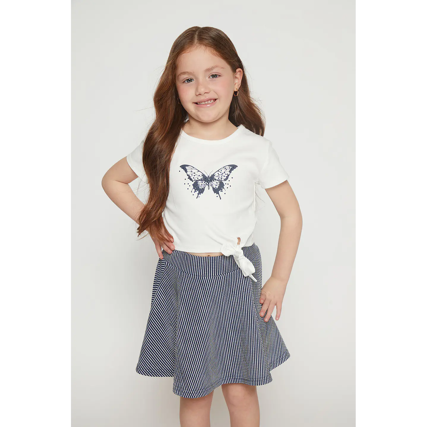 Polera Niña Brillos Blanco Familyshop 1