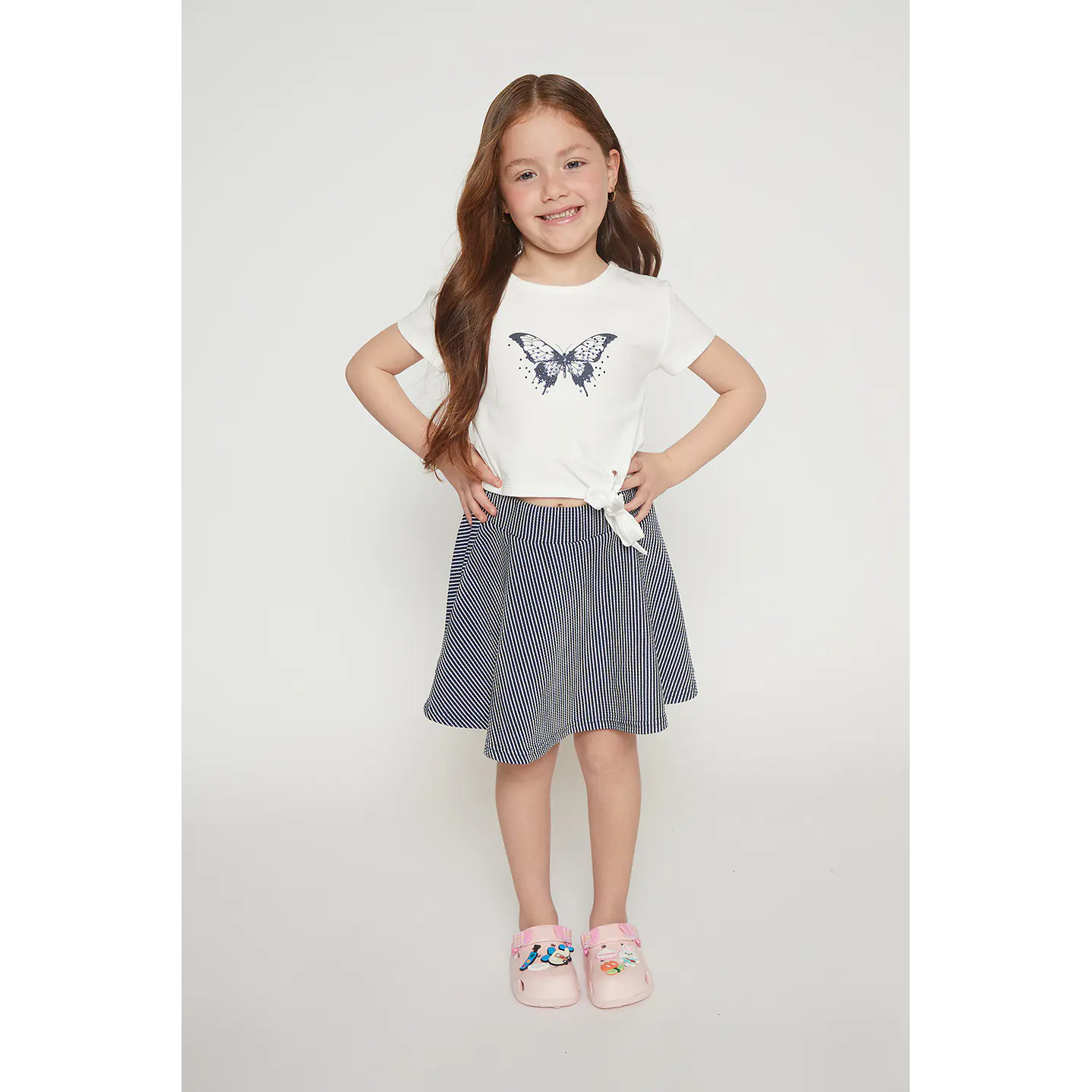 Polera Niña Brillos Blanco Familyshop 3