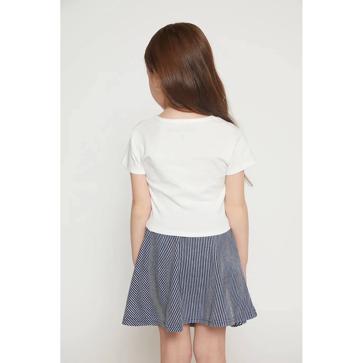 Polera Niña Brillos Blanco Familyshop 2