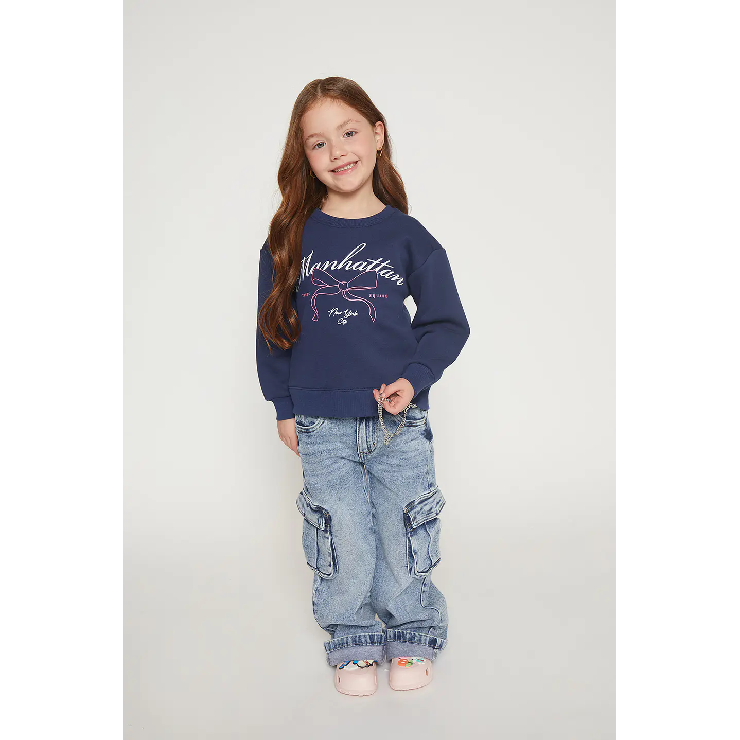 Jeans Cargo Doble Niña Azul Familyshop 3