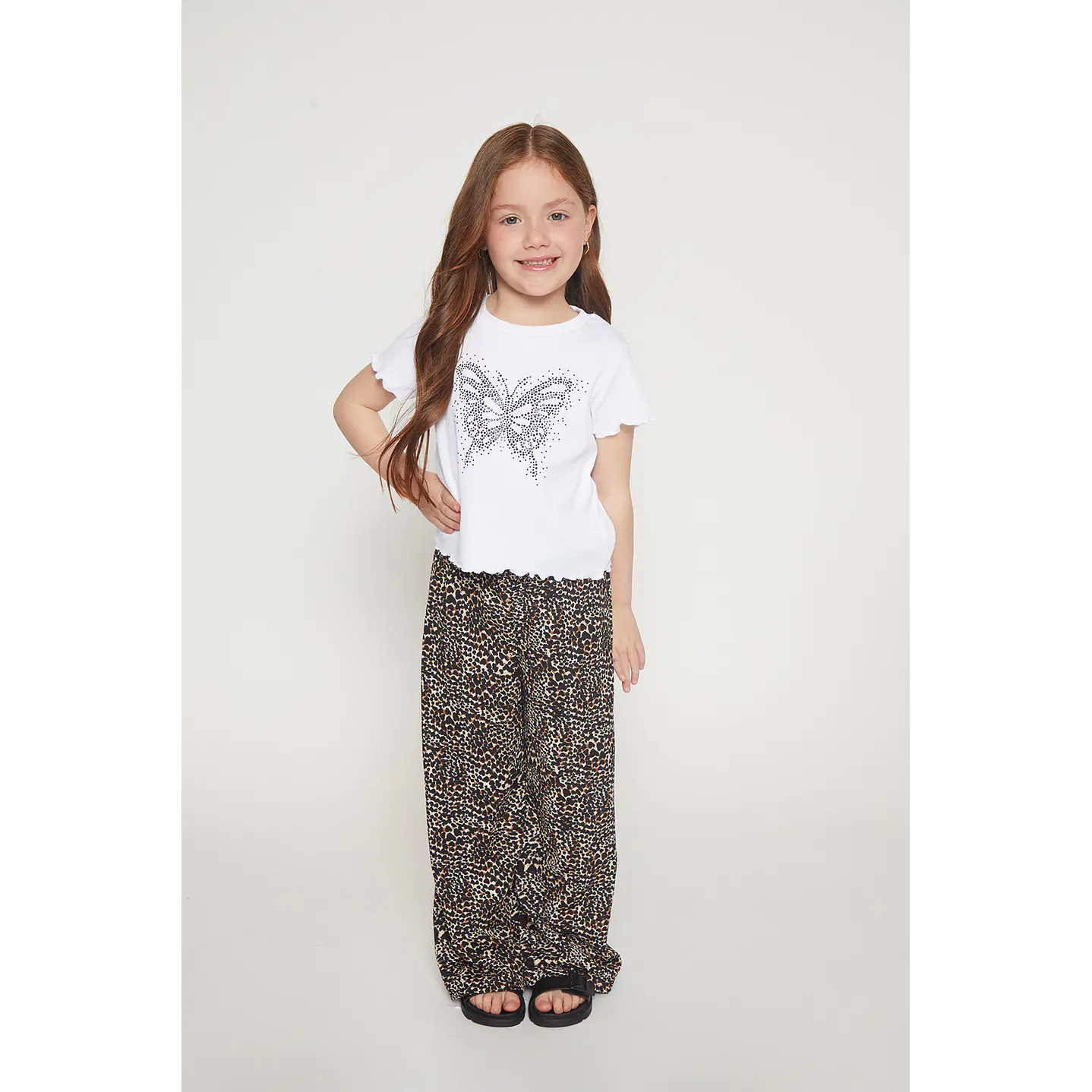 Pantalón Niña Wide Leg Negro Familyshop 3