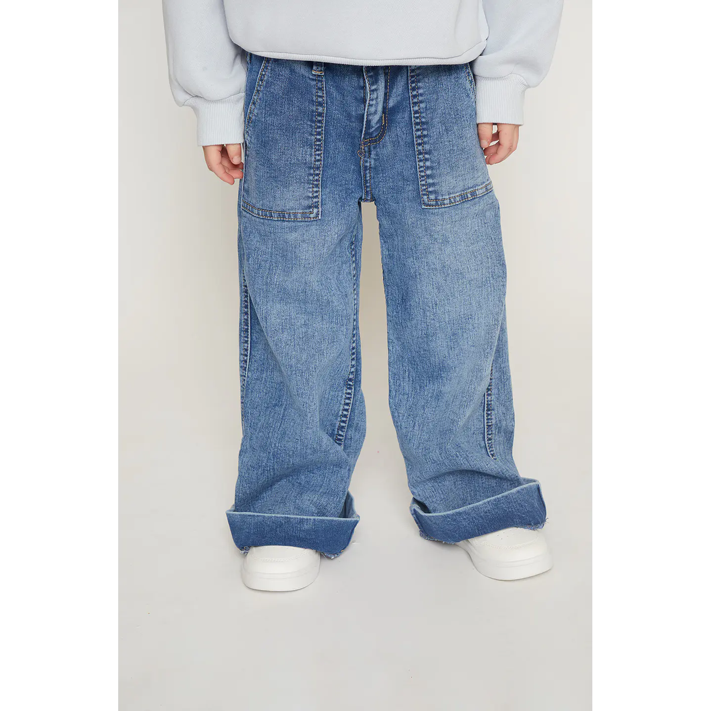 Jeans Wide Leg Niña Azul Familyshop 1