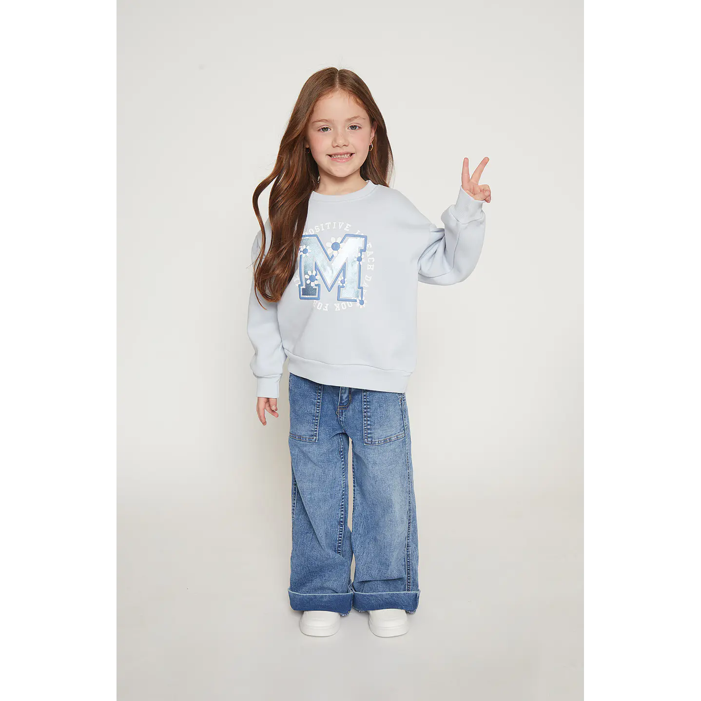 Jeans Wide Leg Niña Azul Familyshop 3
