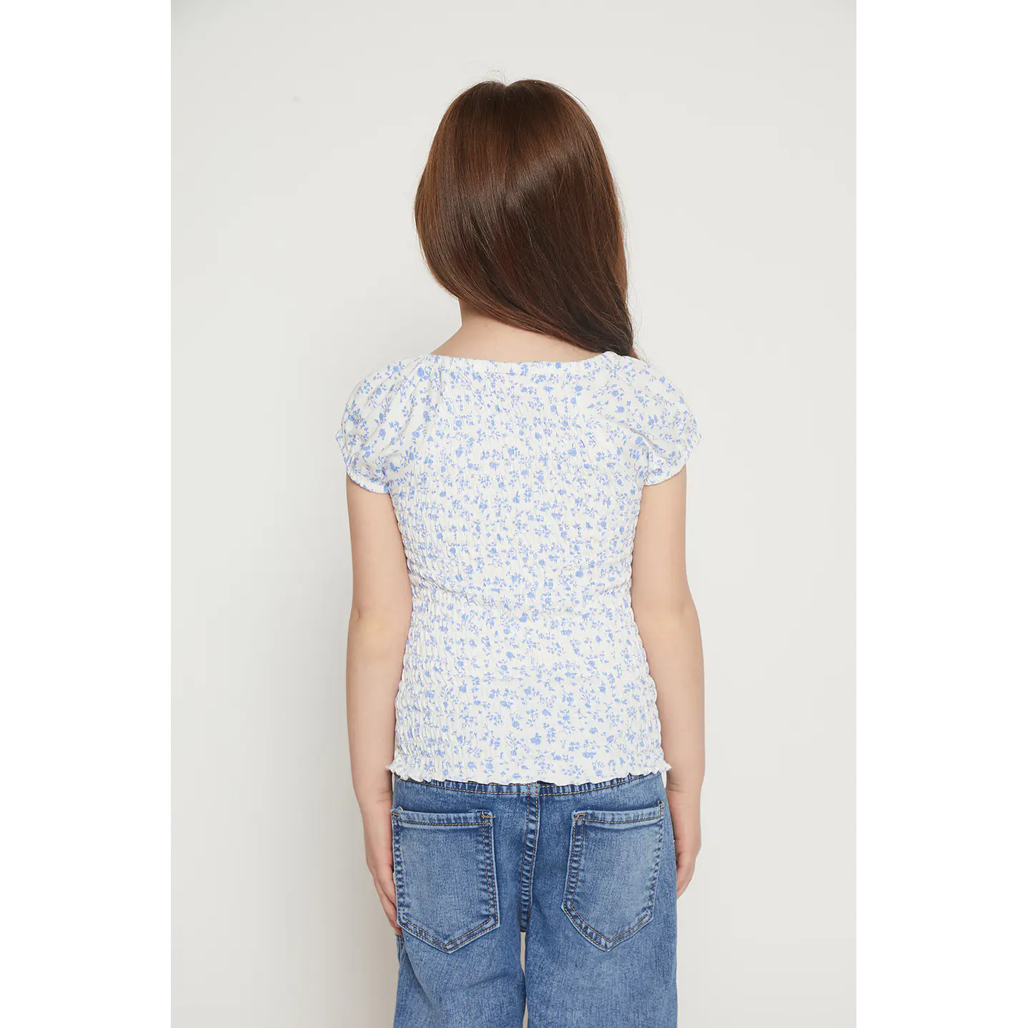 Polera Niña Panal Celeste Familyshop 2