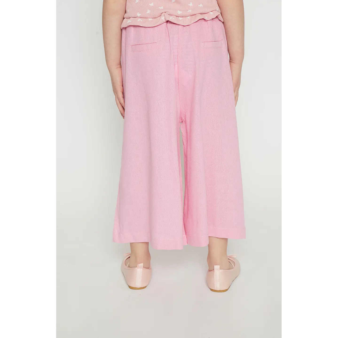 Pantalón Niña Wide Leg Rosado Familyshop 2