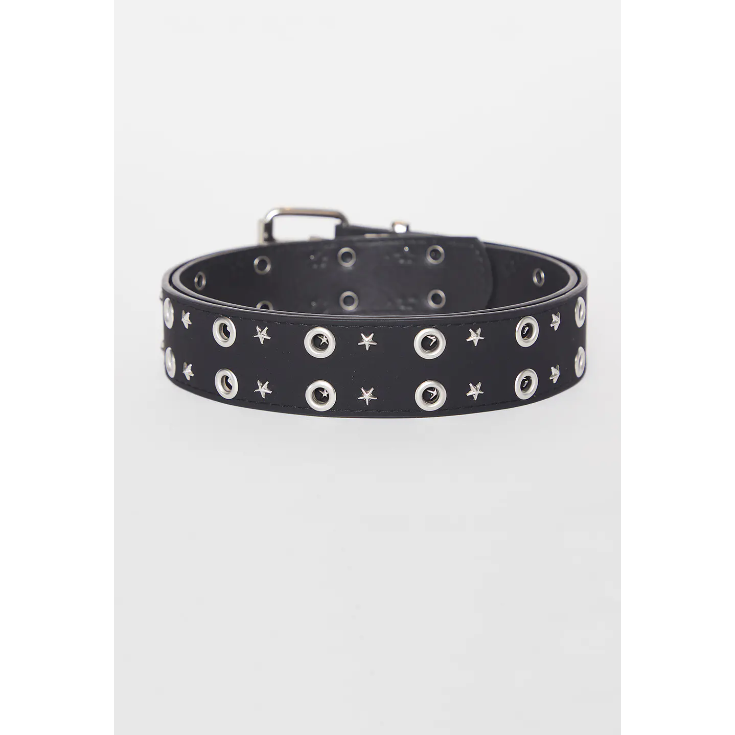 Cinturón Mujer Eyelet Silver Negro Familyshop 2