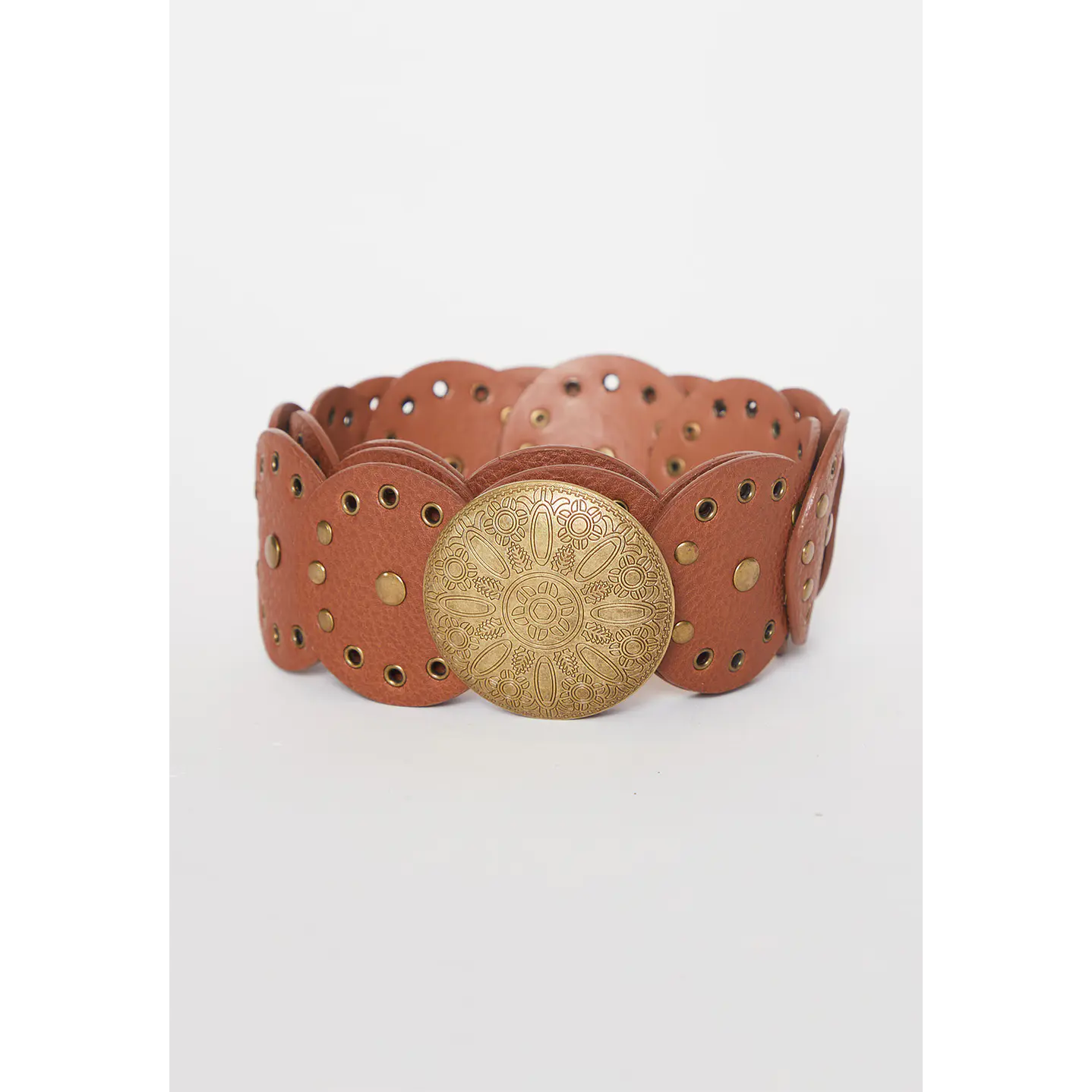 Cinturón Mujer Eyelet Boho Café Familyshop 1