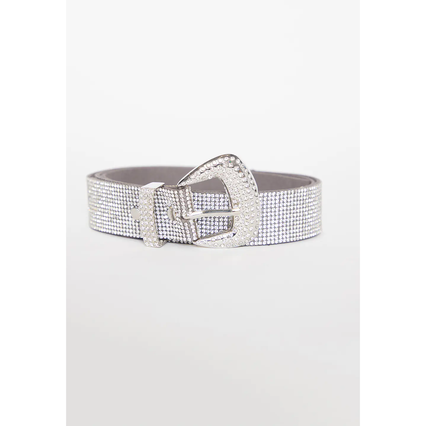 Cinturón Mujer Hebilla Brillos Blanco Familyshop 1