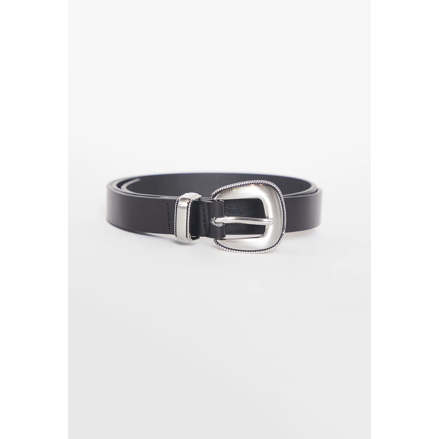 Cinturón Mujer Hebilla Silver Negro Familyshop 1