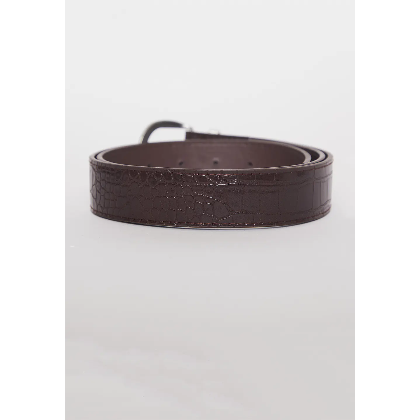Cinturón Mujer Hebilla Textura Piel Café Familyshop 2