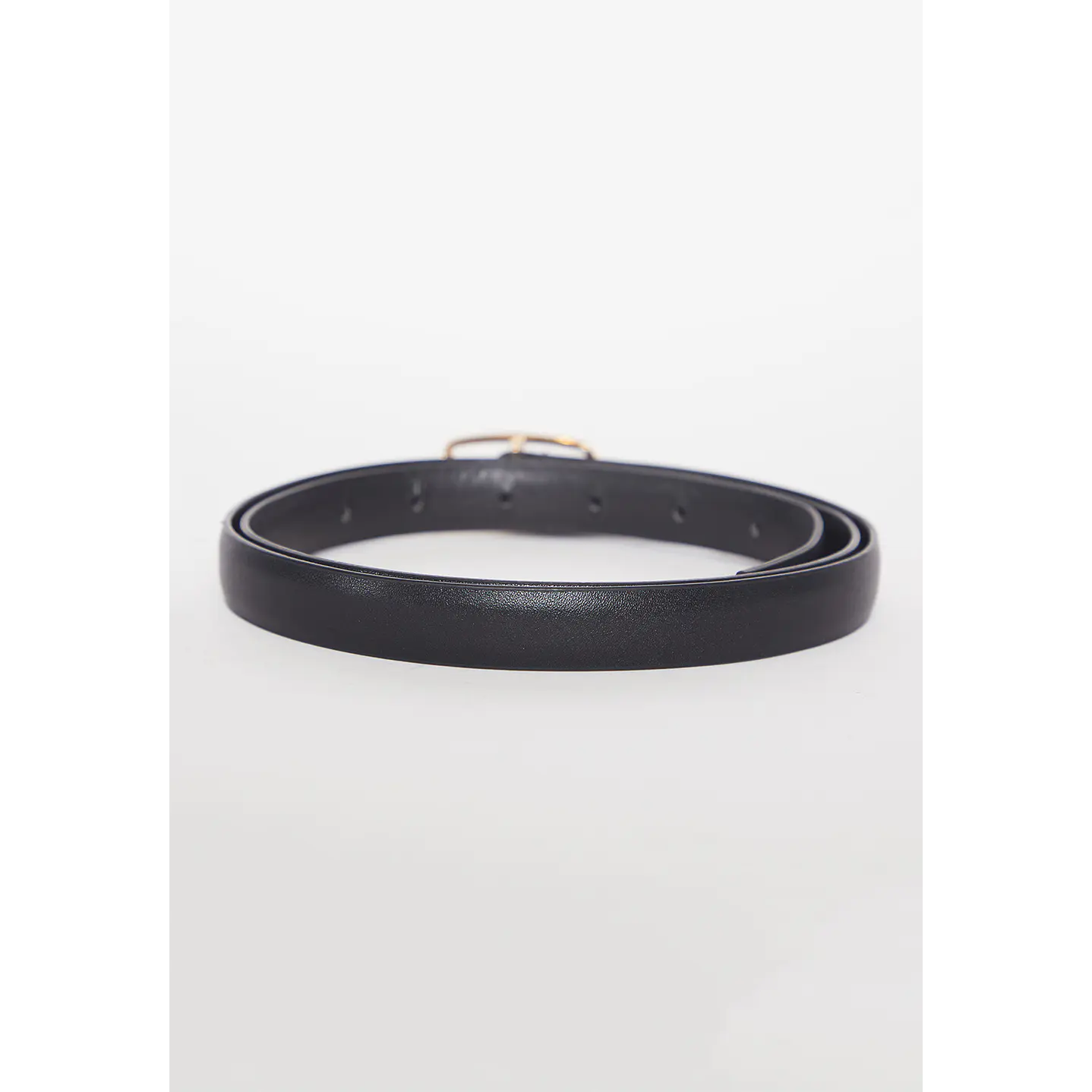 Cinturón Mujer Hebilla Dorada Simple Negro Familyshop 2