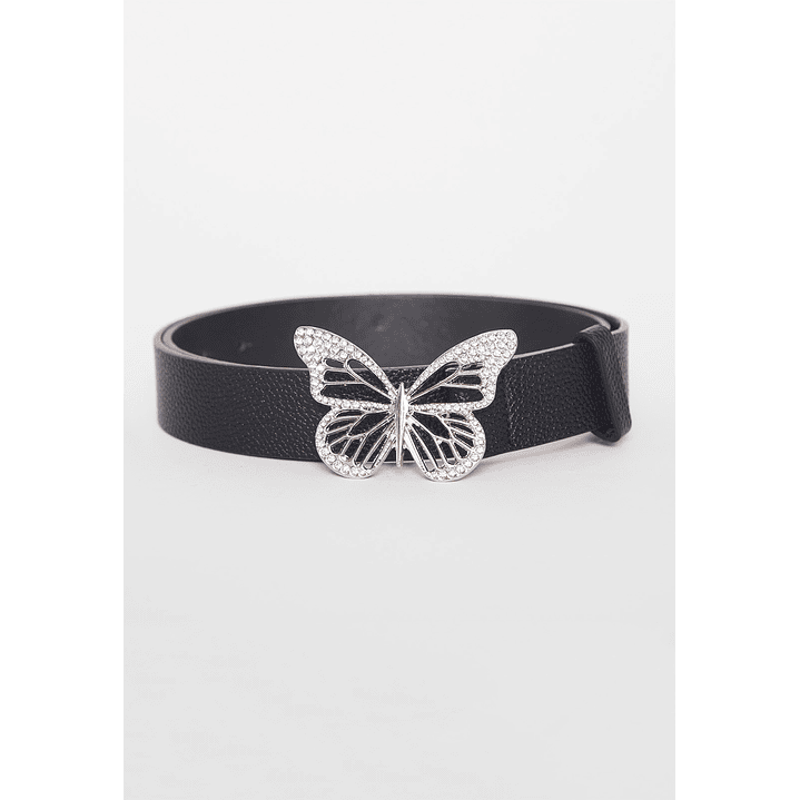 Cinturón Mujer Hebilla Mariposa Negro Familyshop 1