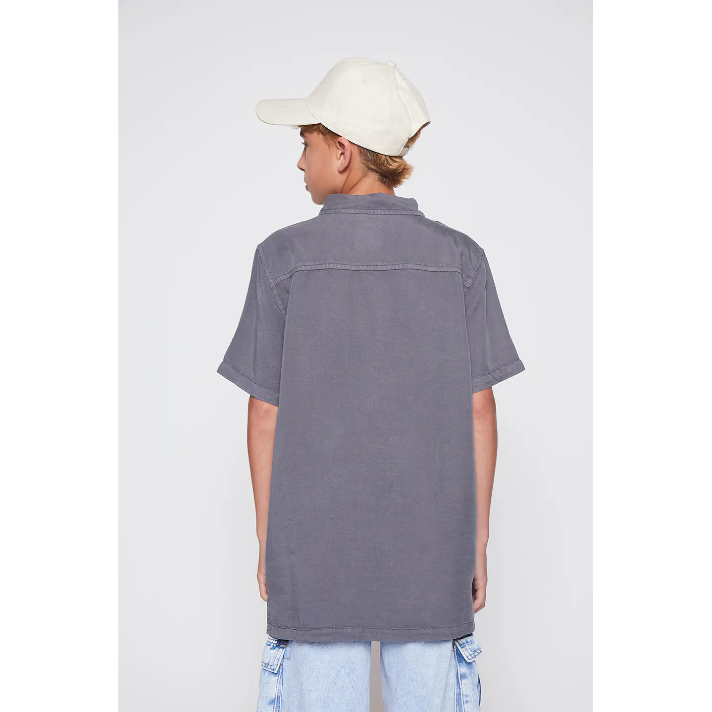 Camisa Lolo Manga Corta Gris Familyshop 3