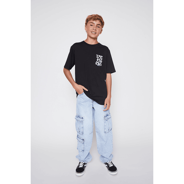 Polera Lolo Caligrafía Negro Familyshop 2