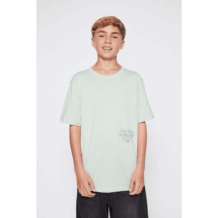 Polera Lolo Caligrafía Verde Familyshop 1