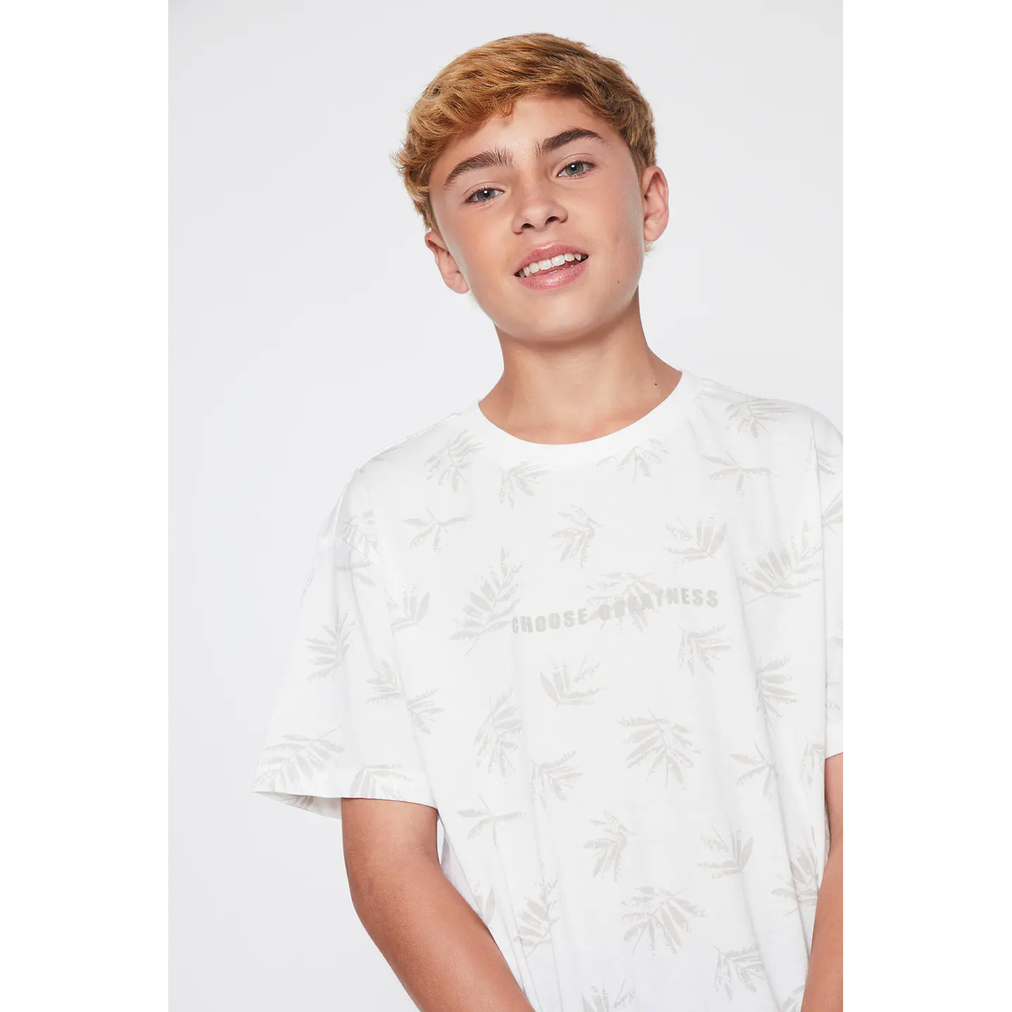 Polera Lolo Hojas Frontal Beige Familyshop 3