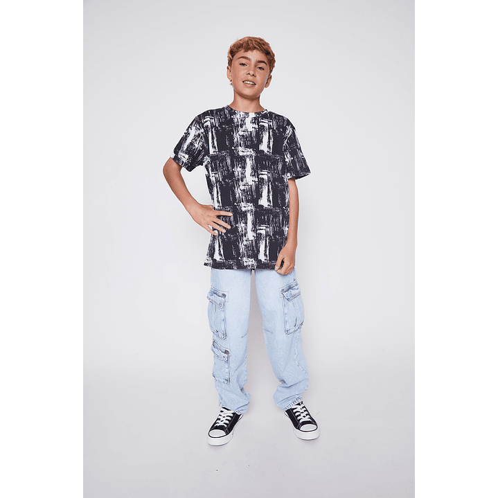 Polera Lolo Abstracto Negro Familyshop 2