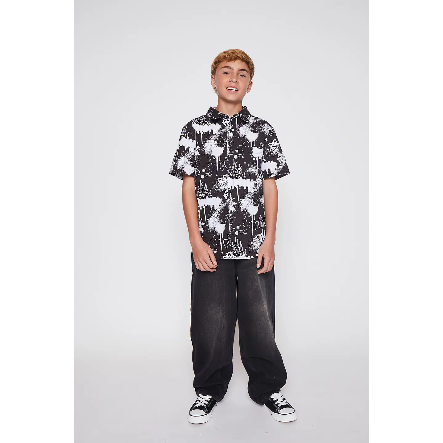 Camisa Lolo Manga Corta Negro Familyshop 2