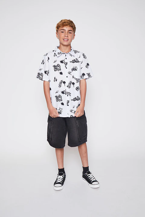 Camisa Lolo Manga Corta Blanco Familyshop