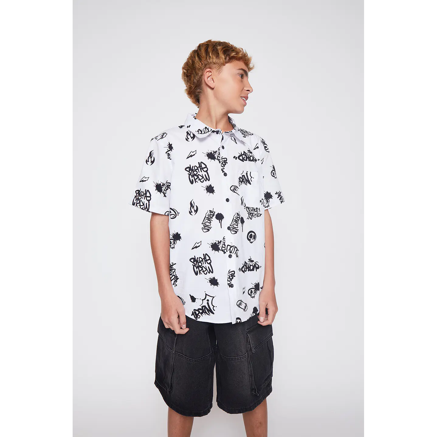Camisa Lolo Manga Corta Blanco Familyshop 1
