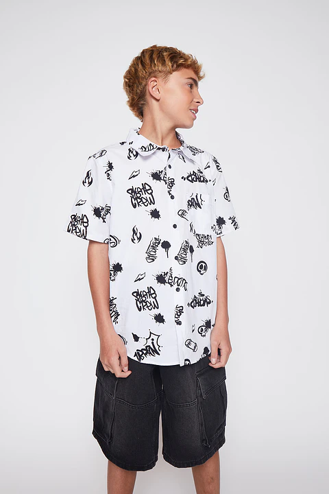 Camisa Lolo Manga Corta Blanco Familyshop