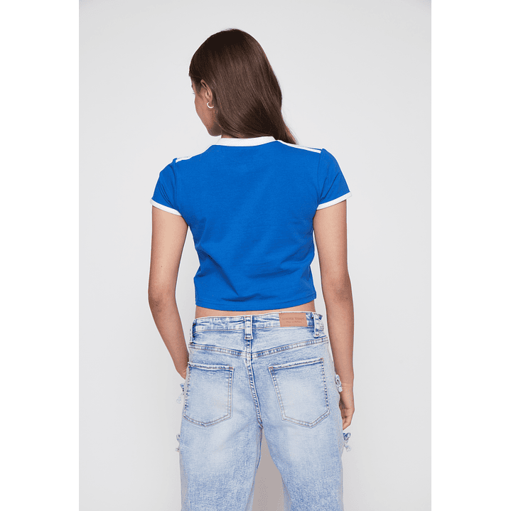 Polera Lola Manga Corta Azul Familyshop 3