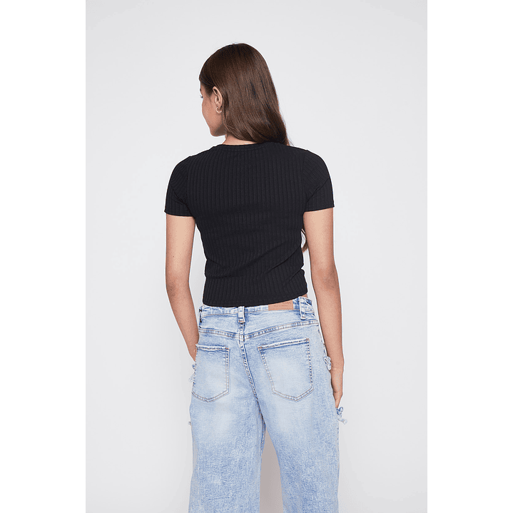 Polera Lola Recogido Negro Familyshop 3