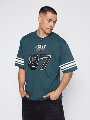 Polera Hombre Manga Corta Verde Familyshop