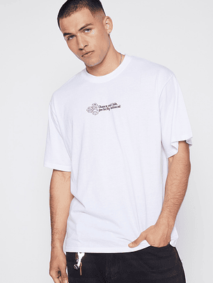 Polera Hombre Bordado Blanco Familyshop