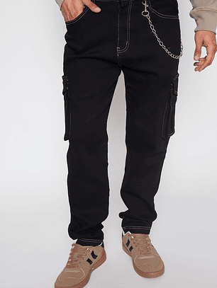 Pantalón Hombre Slim Fit Negro Familyshop
