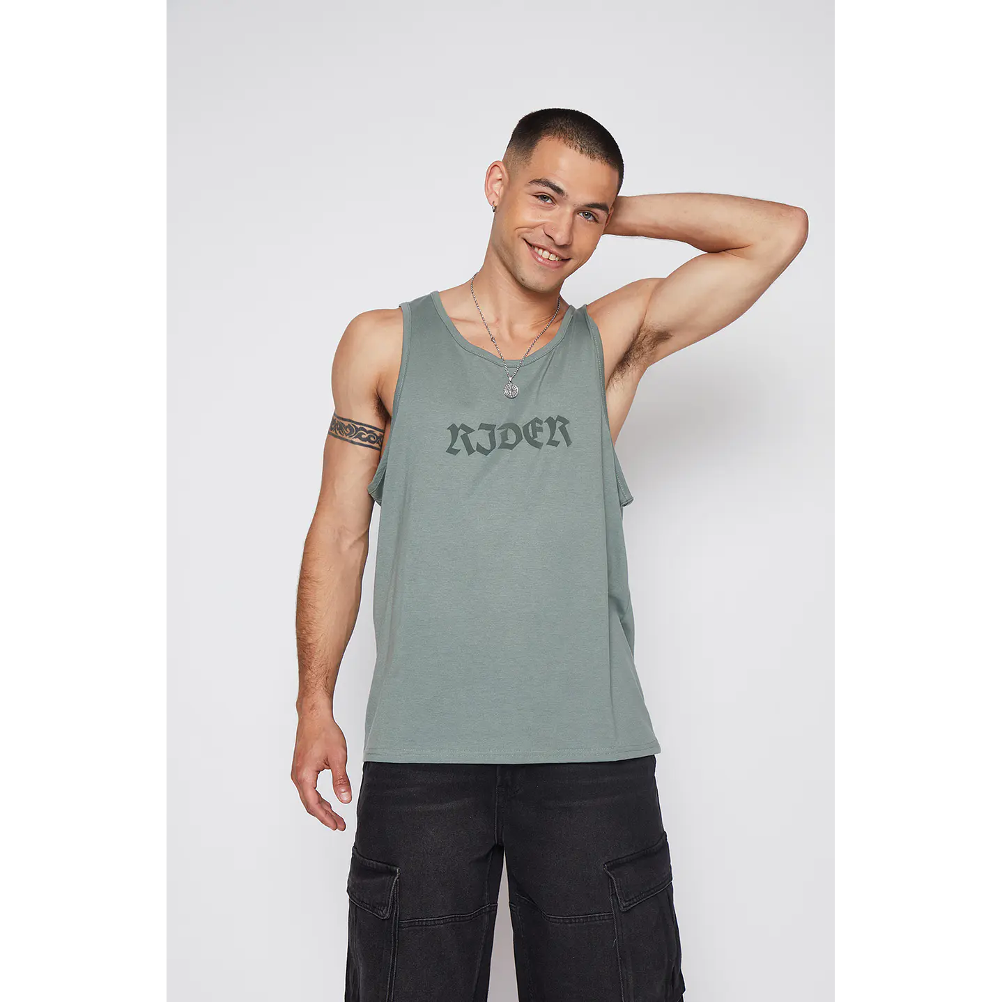 Polera Hombre Tirante Verde Familyshop 1