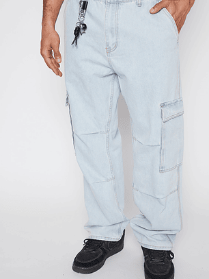 Jeans Hombre Cargo Celeste Familyshop