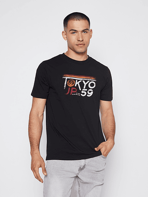 Polera Hombre Basic Negro Familyshop