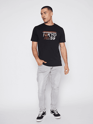 Polera Hombre Basic Negro Familyshop