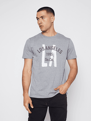 Polera Hombre Los Ángeles Gris Familyshop