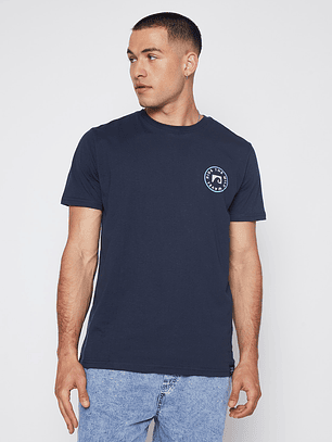 Polera Hombre Casual Basic Azul Familyshop