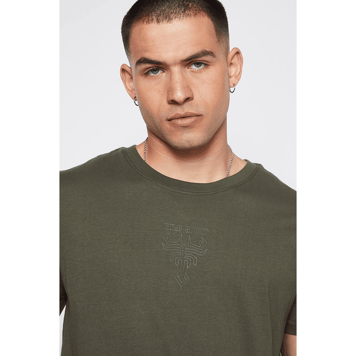 Polera Hombre 3D Bordado Verde Familyshop 3