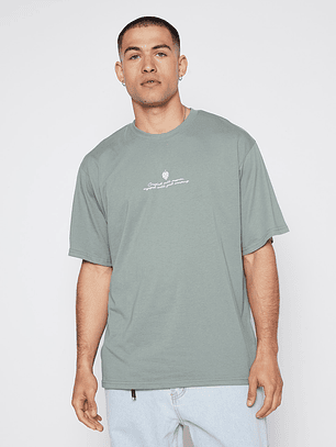 Polera Hombre Bordado Verde Familyshop