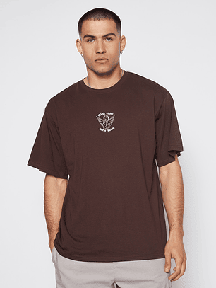 Polera Hombre Manga Corta Café Familyshop