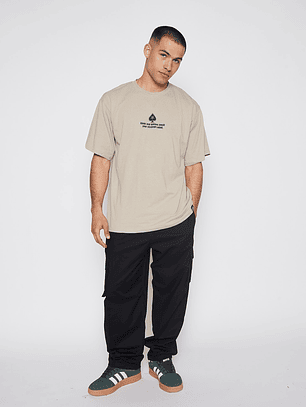 Polera Hombre Bordado Beige Familyshop