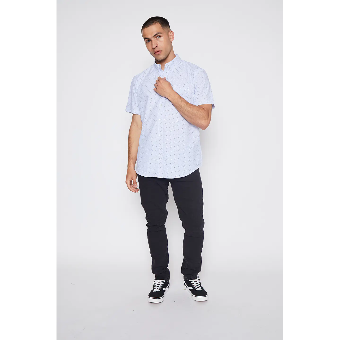 Camisa Hombre Full Raport Celeste Familyshop 2