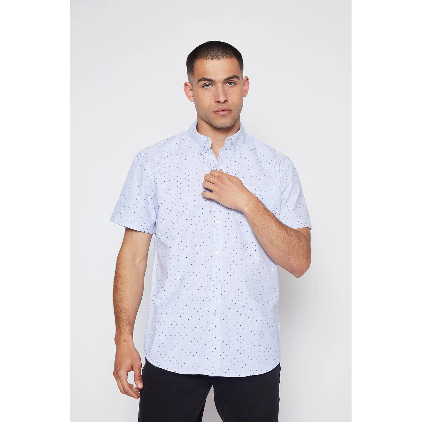 Camisa Hombre Full Raport Celeste Familyshop 1