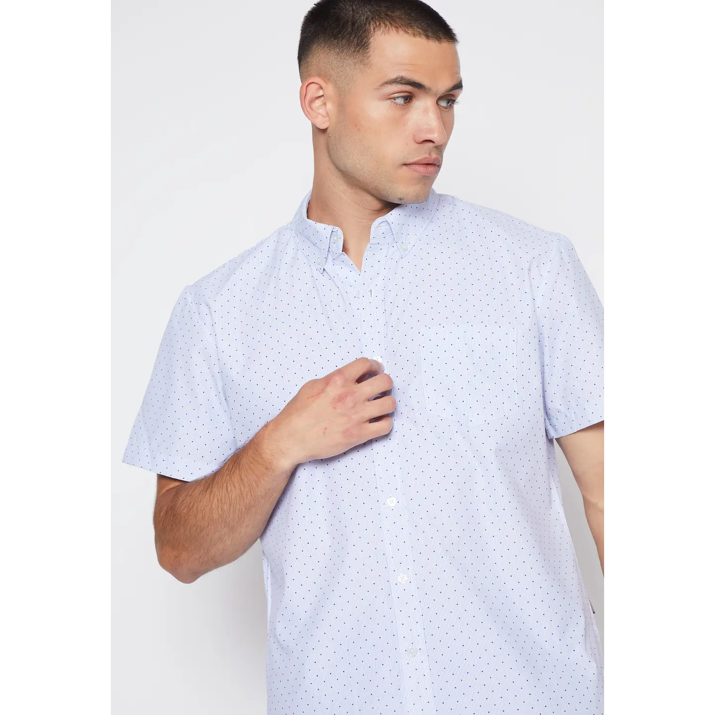 Camisa Hombre Full Raport Celeste Familyshop 4